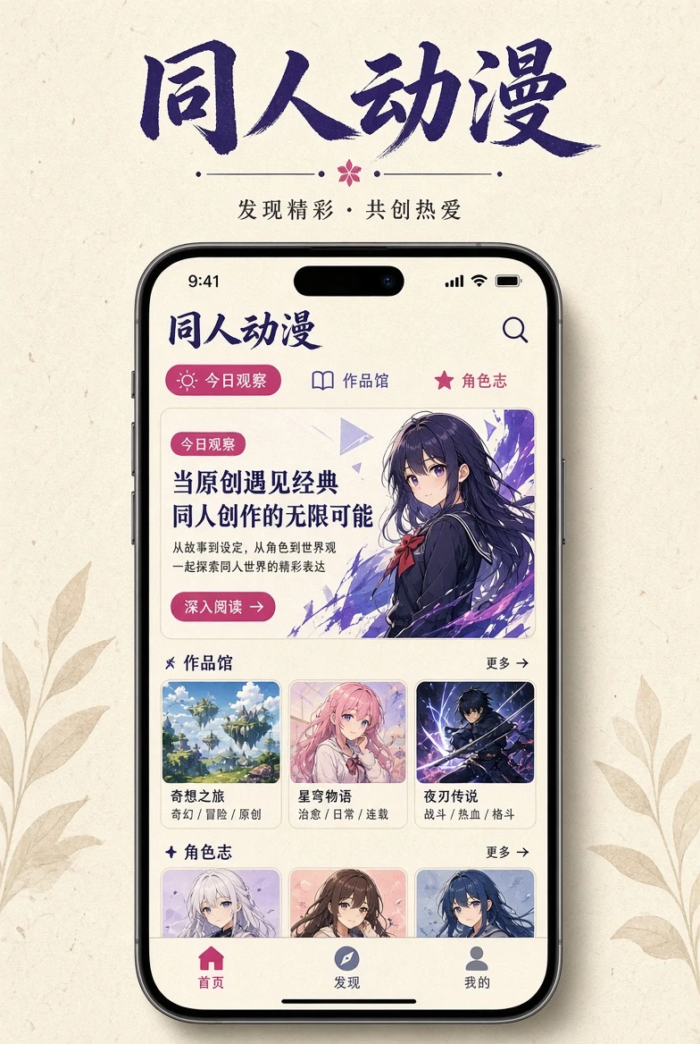 同人动漫APP内容导览
